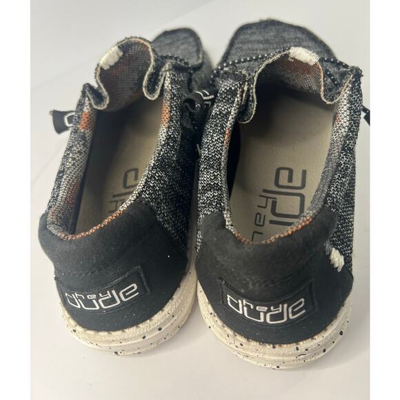 Hey Dude Wally Sox Men’s Canvas Black Gray Cushioned‎ Insoles Comfort Shoes 9 main image 4